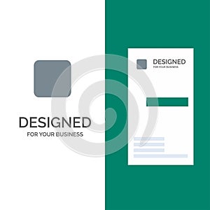 Box, Checkbox, Unchecked Grey Logo Design and Business Card Template