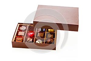 Box of chocolates with floating lid