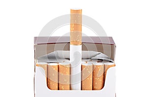 Box of cigarettes isolated on a white background
