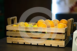 Box with citruses