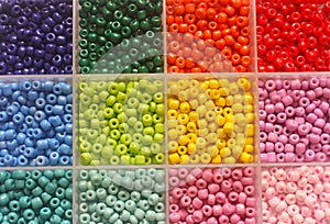 Box of Colorful 4mm Seed Beads For Jewelry Making