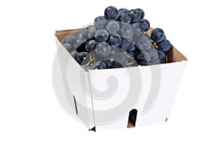 Box of concord grapes