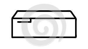 Box or Container Outline Icon, vector design Generative AI