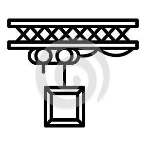 Box crane icon, outline style