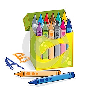 Box of crayons photo