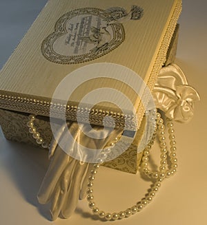 Box decorated with decoupage