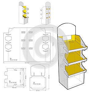 Box for Display Stand and Die-cut Pattern