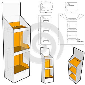 Box for Display Stand and Die-cut Pattern