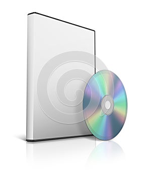 Box for DVD with a disk