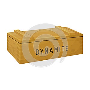 Box dynamite vector icon.Cartoon vector icon isolated on white background box dynamite.