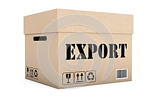 Box with Export Sign