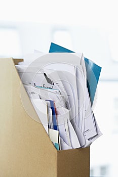 Box File Crammed With Papers