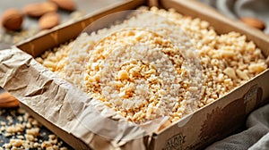 A box filled with crumbly fragrant almond meal a glutenfree alternative for adding a nutty flavor and texture to your
