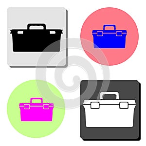 Box fishing. flat vector icon