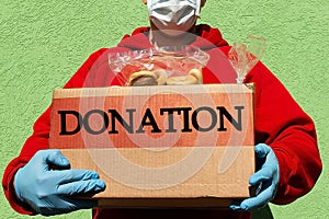 Box of food, food donation