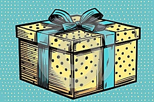 A box with a gift surpise, reated with Generative AI technology