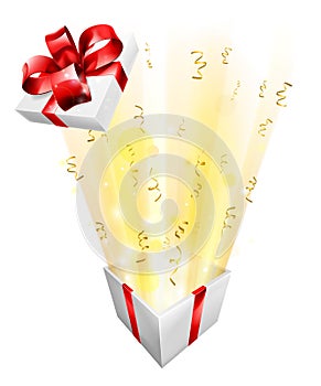 Box Gift Surprise Explosion Prize Concept