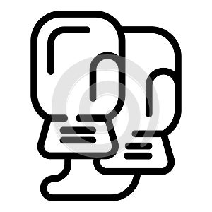 Box gloves icon outline vector. Boxing fight