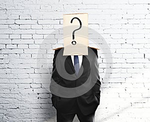 Box on head with question mark