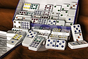 Box of Jumbo White Dominoes