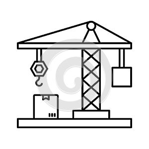Box lifter Vector Icon which can easily modify or edit