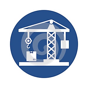 Box lifter Vector Icon which can easily modify or edit