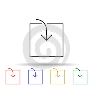 box loading symbol multi color style icon. Simple thin line, outline vector of web icons for ui and ux, website or mobile