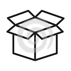 Box, logistic, delivery box, open box fully editable vector icon photo