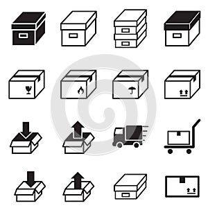 Box & Logistic delivery icons.