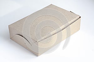 Box made of unpainted cardboard