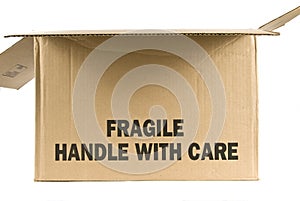 Box marked Fragile