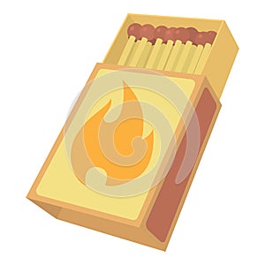 Box matches icon , cartoon style