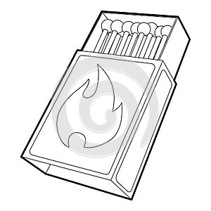 Box matches icon , outline style
