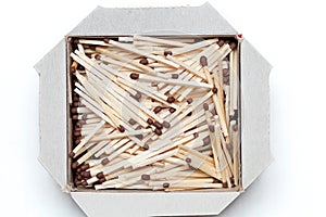 Box of matches on a white background