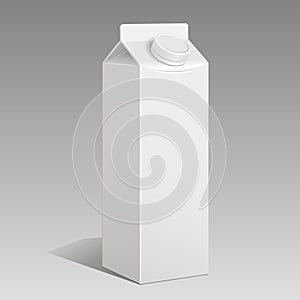 A box of milk on a gray, isolated background. Package. Vector eps10