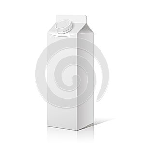 A box of milk on a white, isolated background. Pattern, package. Vector eps10