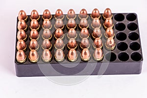 Box of 9mm FMJ bullets photo