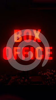 BOX OFFICE SIGN with red light