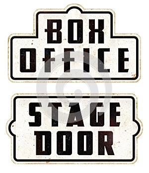 Box Office Stage Door Sign photo