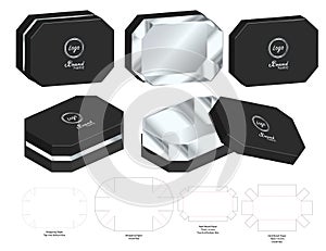 Box packaging die cut template design. 3d mock-up