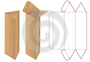 Box packaging die cut template design. 3d mock-up