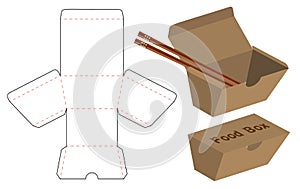 Box packaging die cut template design. 3d mock-up