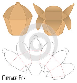 Box packaging die cut template design. 3d mock-up