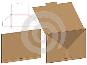 Box packaging die cut template design. 3d mock-up