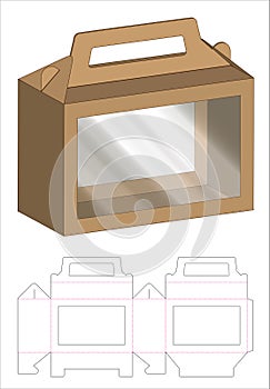 Box packaging die cut template design. 3d mock-up