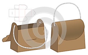 Box packaging die cut template design. 3d mock-up