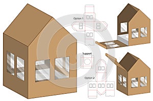 Box packaging die cut template design. 3d mock-up