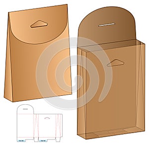 Box packaging die cut template design. 3d mock-up