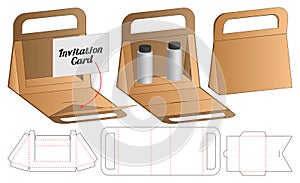 Box packaging die cut template design. 3d mock-up