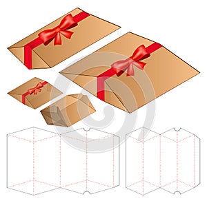 Box packaging die cut template design. 3d mock-up